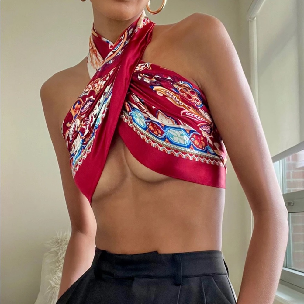 Brand new never worn Princess Polly scarf top